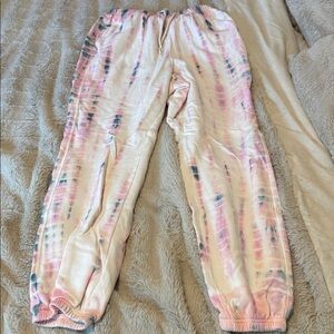 Old Navy Pink and Blue Tie-Dye Joggers